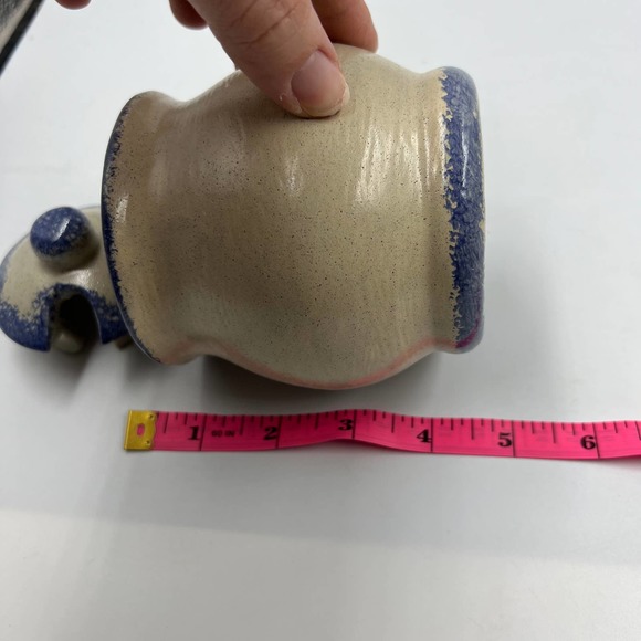 Americana Primitive Honey Jar With Honey Comb Ladle Glazed Ceramic Decor - Picture 5 of 8